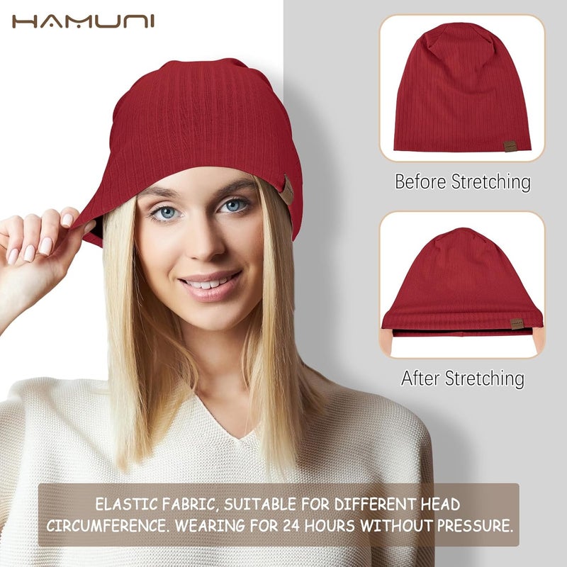 HAMUNI Slouchy Beanie for Men Women Soft Lightweight Running Beanie Hat Chemo Cap Skull Cap - Image 4